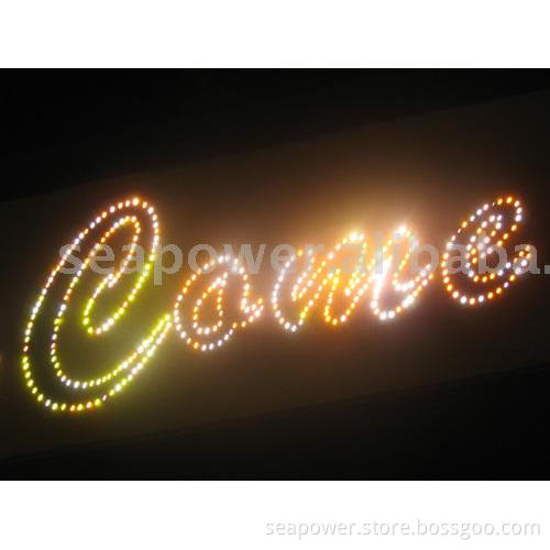 Optic fiber letters